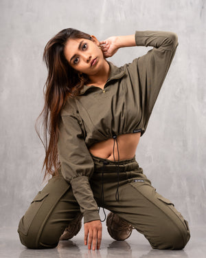 Icon Tessy Zip Up Drop Shoulder Tee