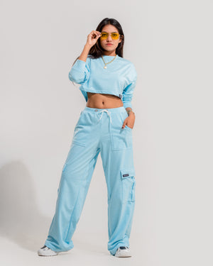 Sugar Cookie Ming Flap Pocket Wide leg pant & Crop Top