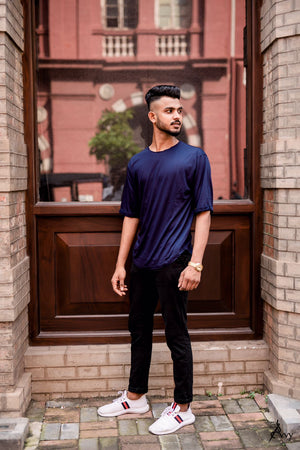 Prussian Drop Shoulder Solid Tee - Men