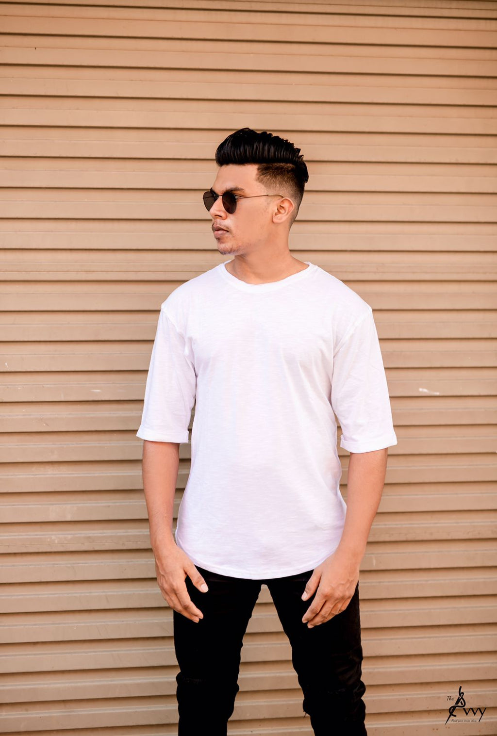 Porcelain Drop Shoulder Solid Tee - Men