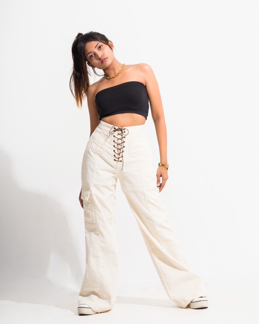 Blanced Jo Courdroy Loop up Pant